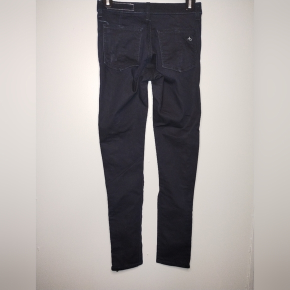 Rag & Bone Black Zipper Leg Skinny Jeans 24 - Picture 6 of 8
